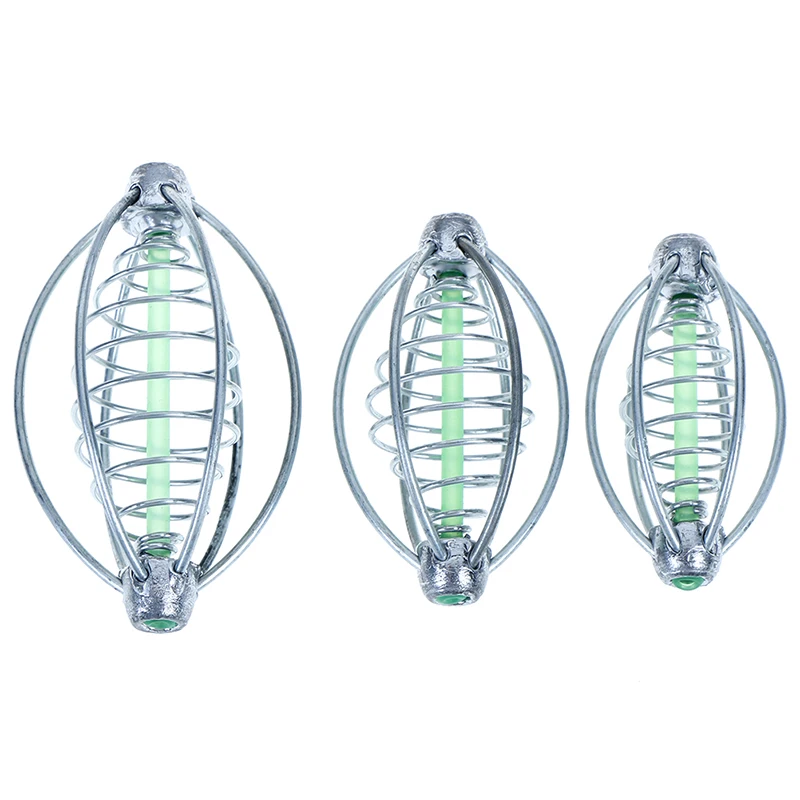 

10Pcs/Set Fishing Bait Spring Lure Inline Hanging Tackle Metal Feeder Fishing Tools Fishing Accessories S/M/L