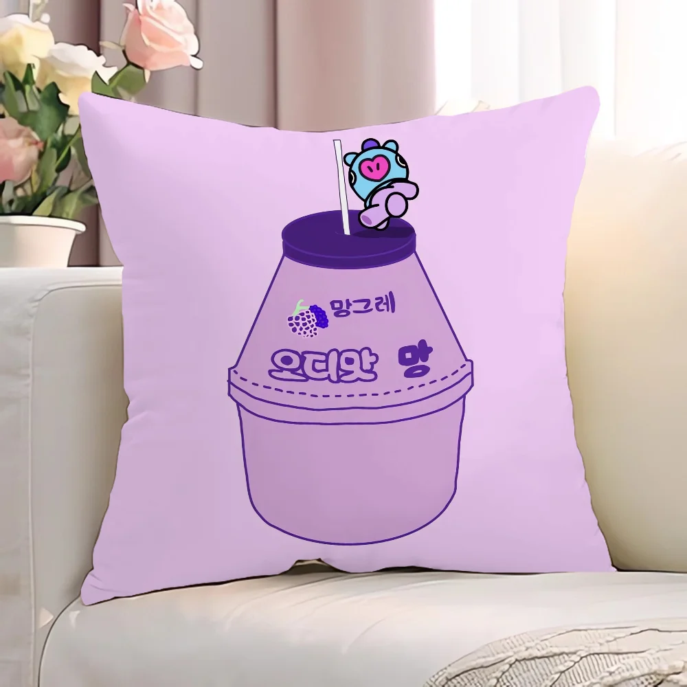 B-BinggraeS Декоративный Плюшевый Чехол Для Подушки Квадратный 45x45 См Короткая