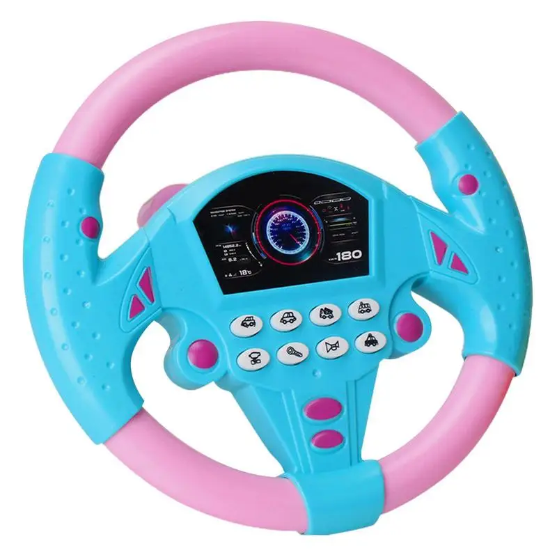 

Electric Simulation Steering Wheel Toy With Light Sound Baby Kids Educational Copilot Stroller Steering Wheel Vocal Toys