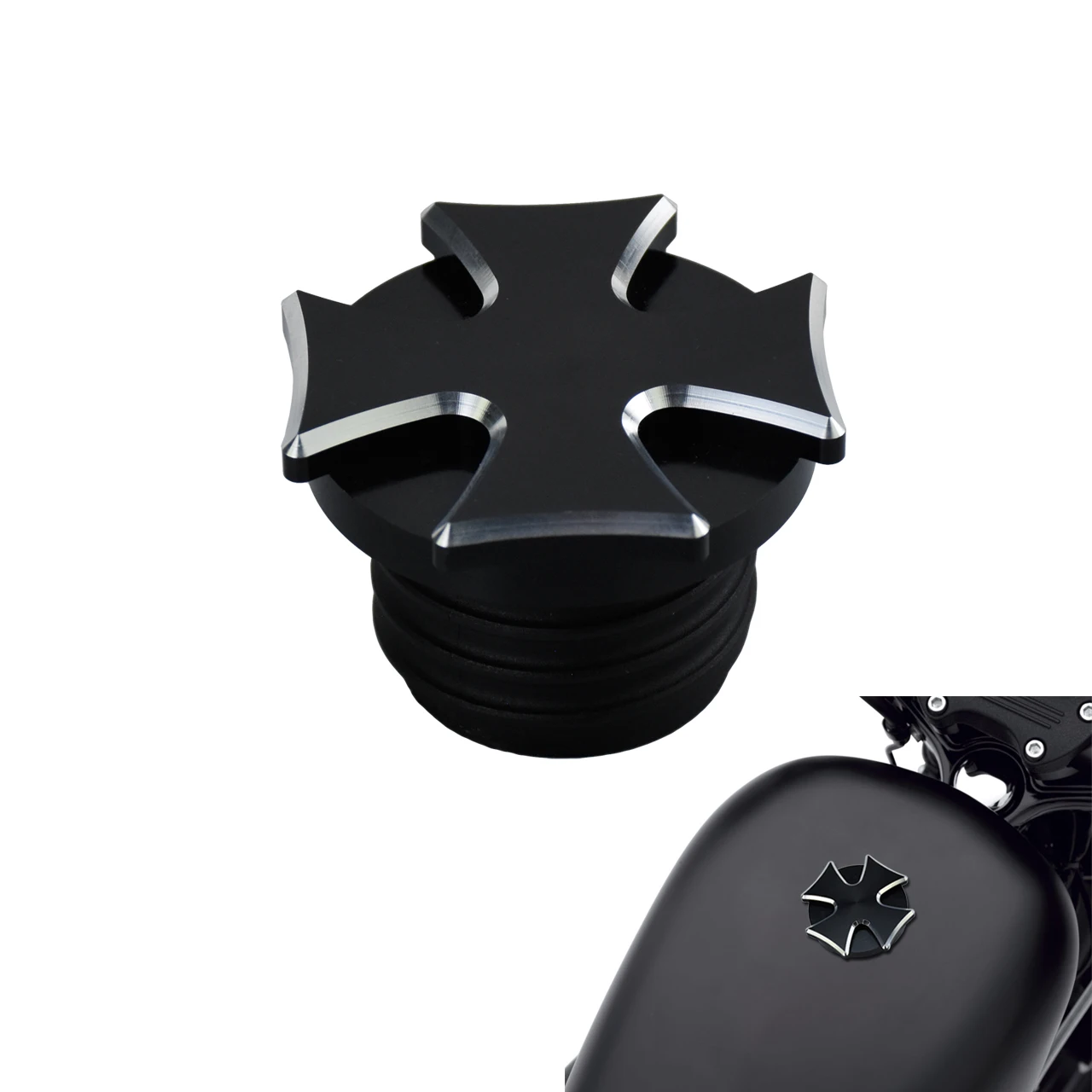 Крышка масляного бака мотоцикла, металлический топливный бак с правой резьбой, газовая Крышка для Harley Softail Fat Boy Sportster XL 883 1200 Dyna FLHR