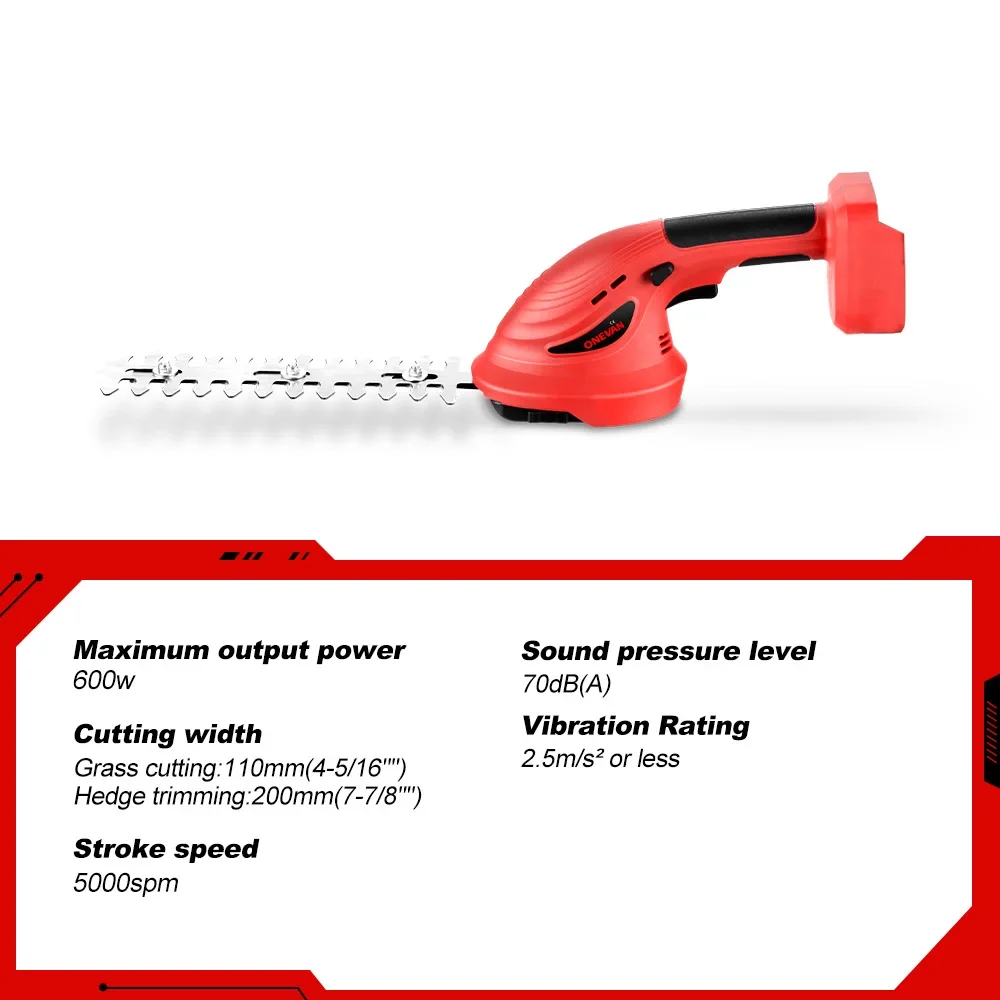 Бесщеточный резак для живой изгороди 2 в 1 беспроводной садовый триммер