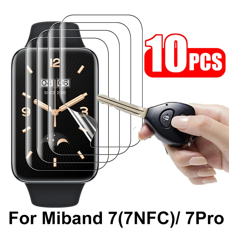 

10pcs Hydrogel Film for Mi Band 7 Pro Screen Protector Soft Protective Film for Xiaomi Miband 7/ 7NFC/ 7Pro Smart Watch Covers