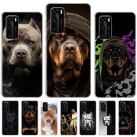 rottweiler dog case for huawei honor 8x 10 lite 20 20s 30 30s 50 50se pro y5 y6 y7 2019 p smart z 2021 fundas cover coque