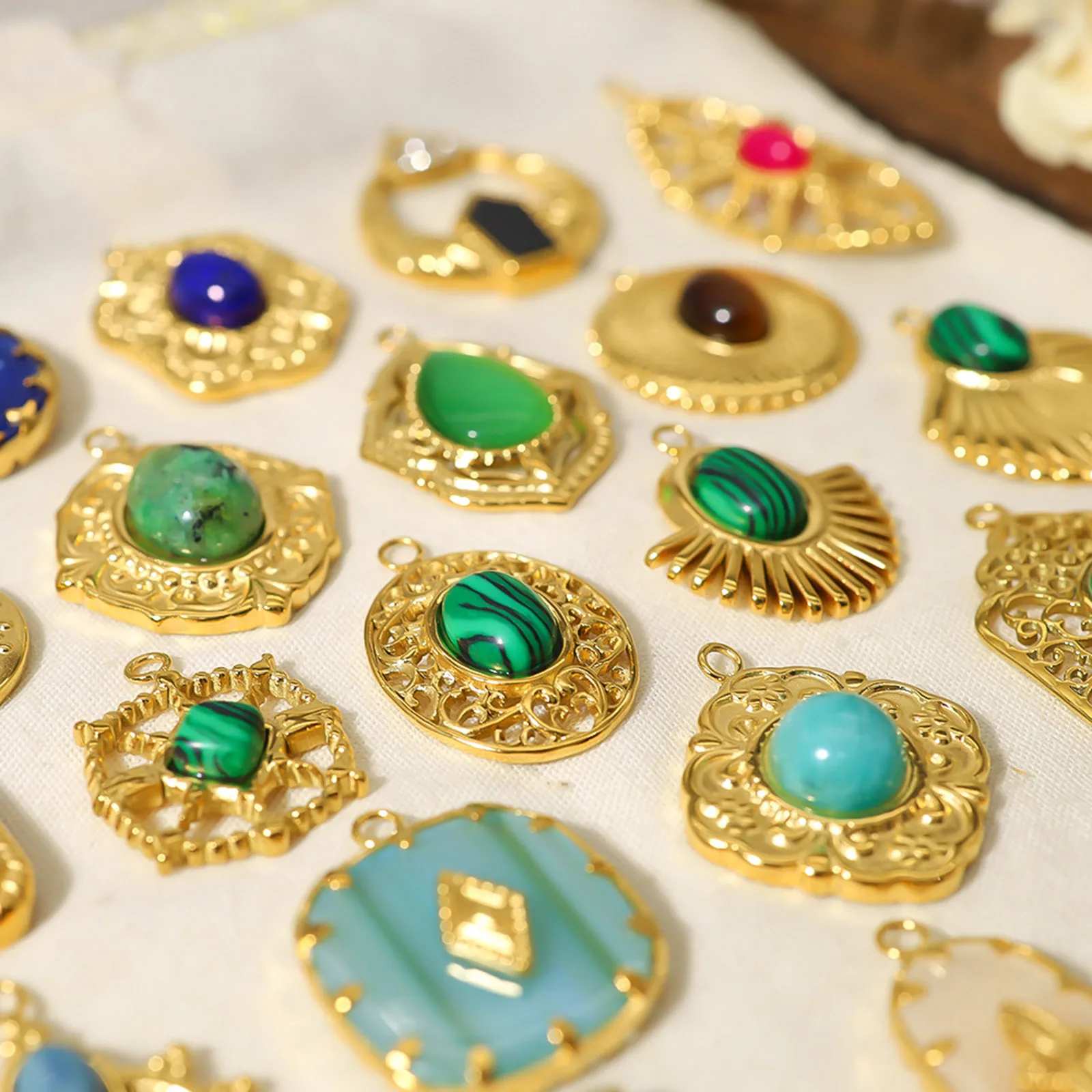 Очаровательные Подвески в богемном стиле из натурального камня бохо Овальные