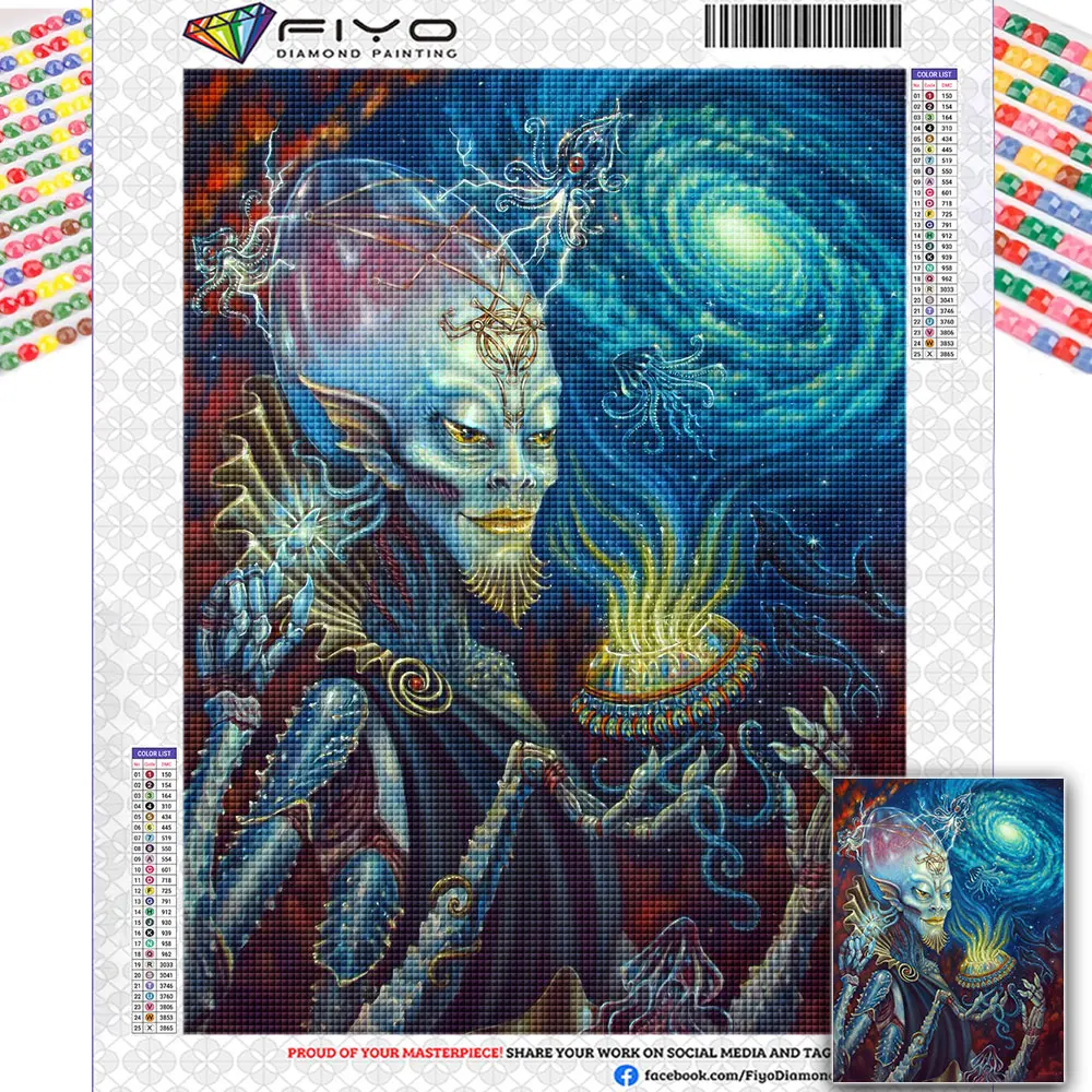 Алмазная живопись сделай сам Психоделическое искусство алмазная вышивка