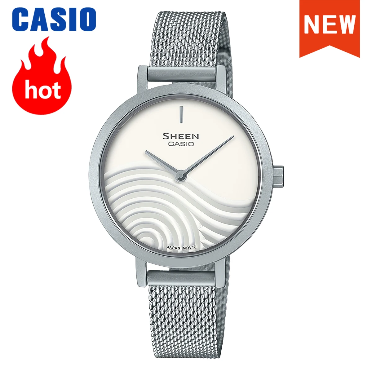 Casio Original Genuine Classic SHEEN Ladies' Fashion Elegant Quartz Watch Top Brand Waterproof Women's Gift Clock SHE-C120