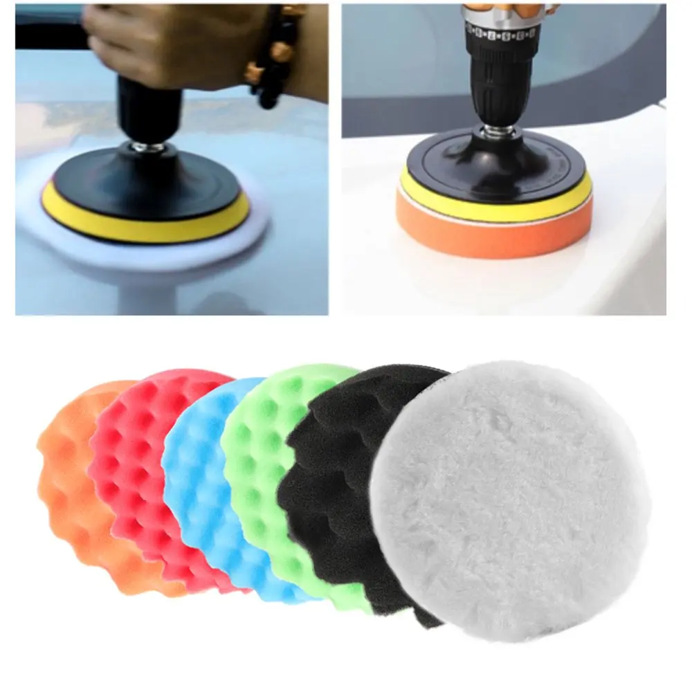 

7 INCH Polishing Waxing Pad Sponge Buff Buffing Kit Set for Car Polisher