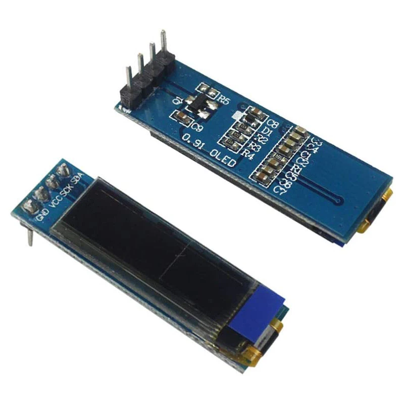 

0.91 Inch 128x32 IIC I2C White / Blue OLED LCD Display DIY Module SSD1306 Driver IC DC 3.3V 5V for arduino