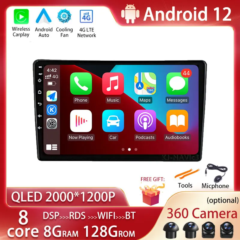 

9 ''Android 12 Радио мультимедийный навигационный плеер монитор для Citroen C5 2 2008 - 2017 CarPlay видео GPS стерео без DVD 2din RDS