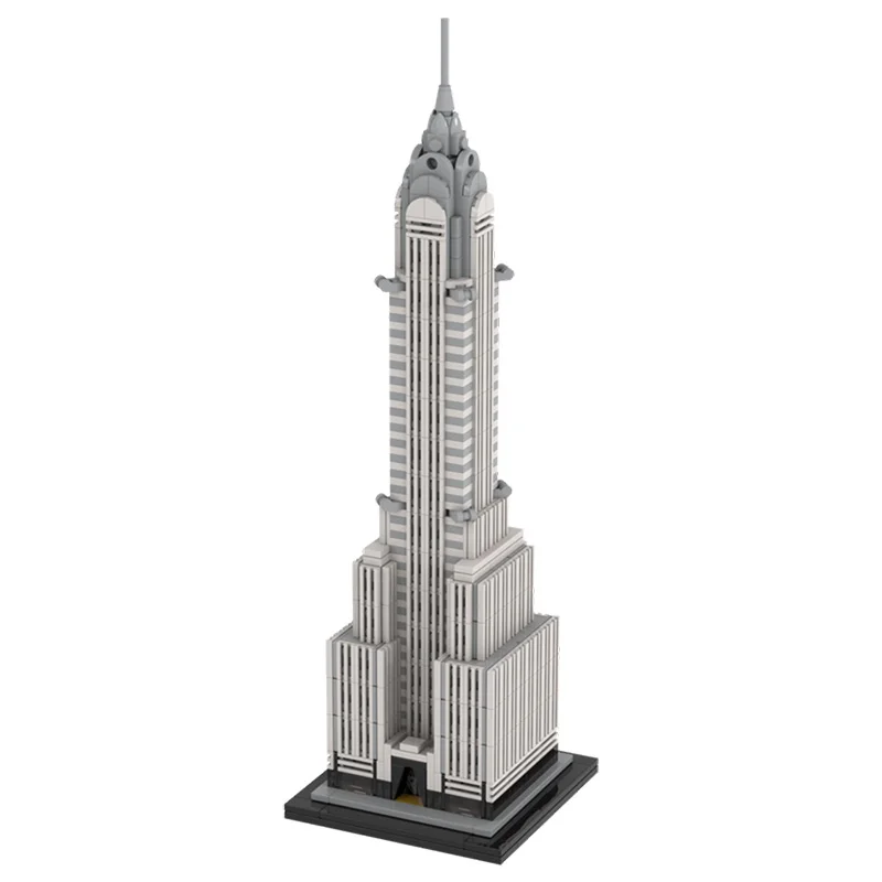 BuildMOC City Chryslers Edifice Building Architecture Series Набор строительных блоков New York Street View
