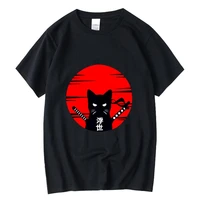 xinyi mens high quality t shirt 100 cotton loose streetwear funny anime cat print men tshirt o neck t shirt tee shirts tops