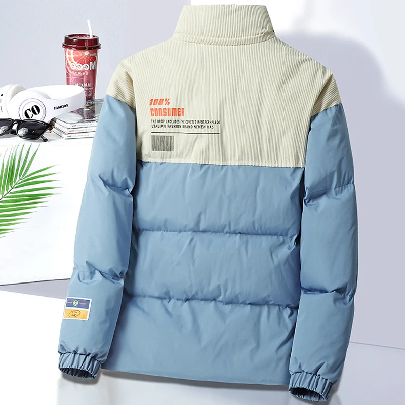 Jacket men parka 5XL 6XL 7XL 8XL Winter New jacket Mens  hickening splicing coats printing men's casual warm jackets coat 6931