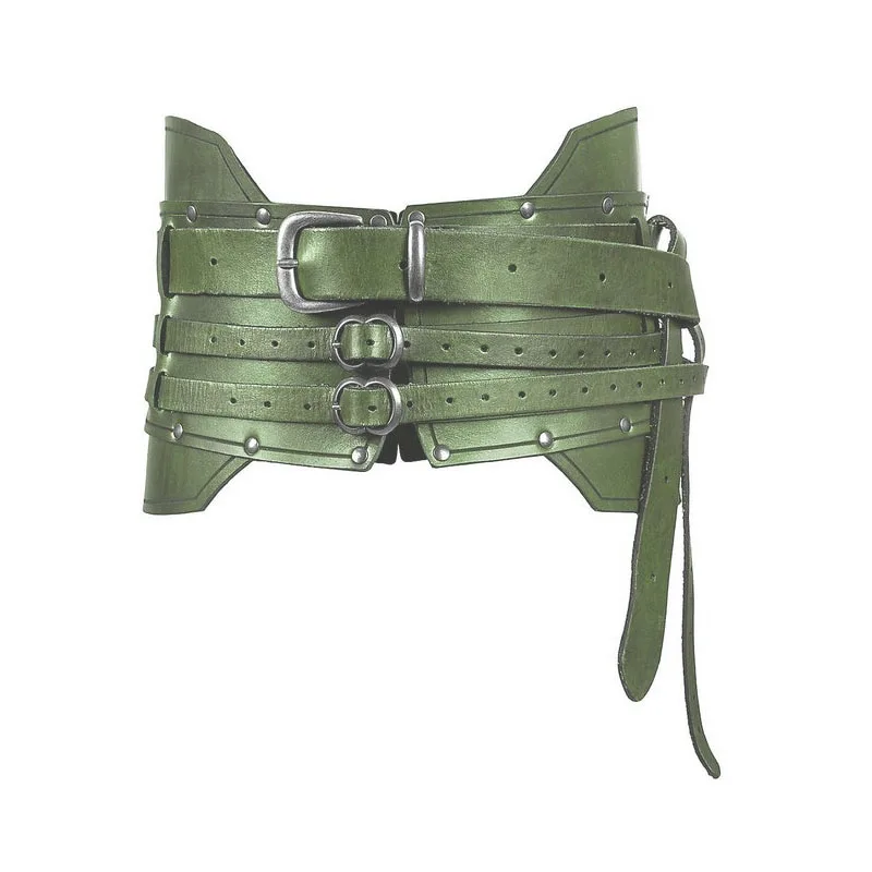 Широкий кожаный армированный ремень в средневековом стиле аксессуар для костюма