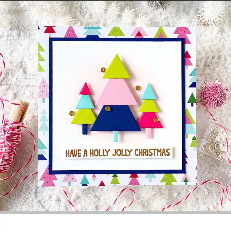 Рождественская елка наклейки с сюрпризом друзья со снегом ГОЛУБИ МИРА зелень