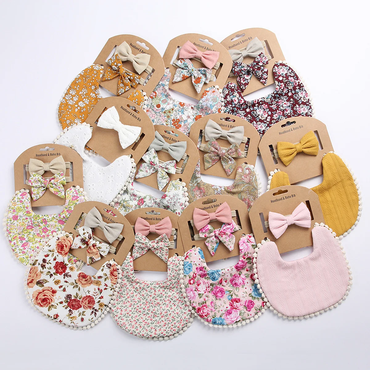 

hibobi Baby Pure Cotton Bowknot Decor Bib