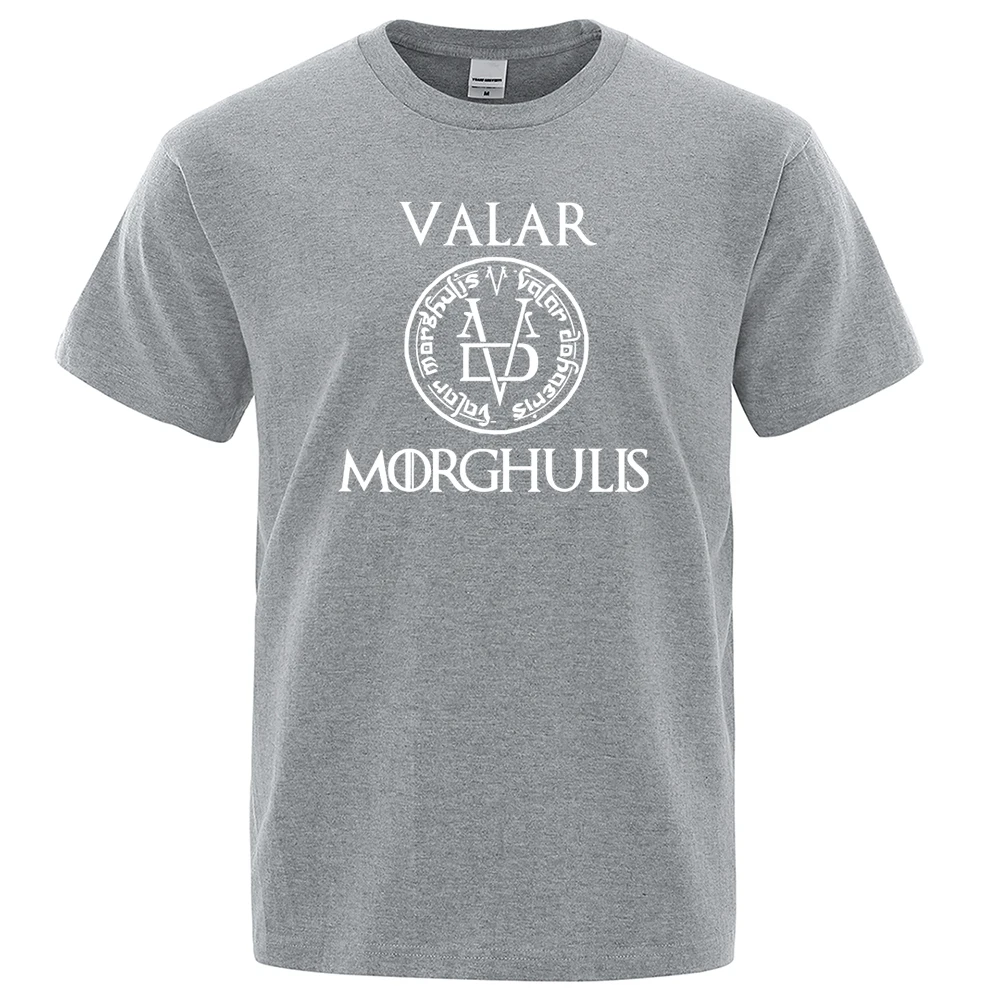 

Summer Men's T-Shirt A Song of Ice and Fire T Shirt Valar Morghulis Printed Shirts Men Casual Tee Tops Plus Size Streetwear