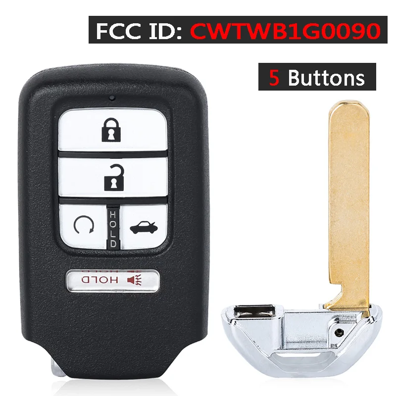 

KEYECU 433,92 МГц 4A FCC ID: CWTWB1G0090 Умный дистанционный автомобильный брелок без ключа для Honda Accord 2018 2019 2020 2021 2022