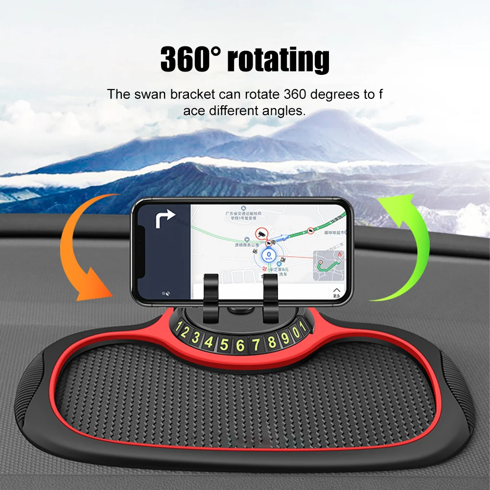 

Multifunctional Car Anti-skid Pad Phone Dashboard Adhesive Silicone Anti-skid Mat Auto 360 Rotation Mobile Phone Seat Cushion