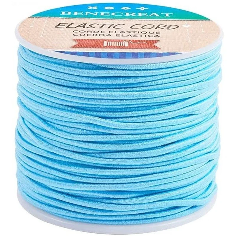 

2mm 55 Yards Elastic Cord Beading Stretch Thread Fabric Crafting Cord for Jewelry Craft Making (SkyBlue)