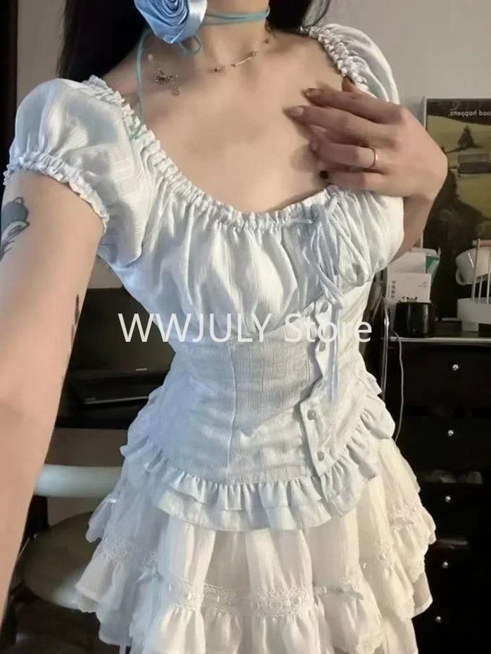 Блузка женская с квадратным вырезом