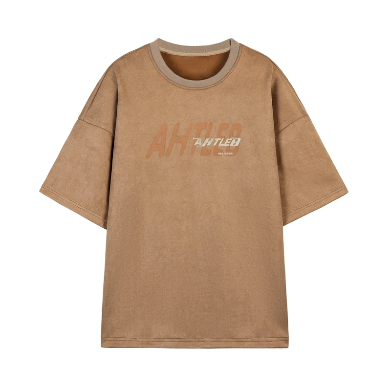 

Hip Hop Loose Mens Streetwear T-shirts Casual Classic 2023 Summer Short Sleeves Brown Green Tshirt Tees Oversize 5XL T Shirt