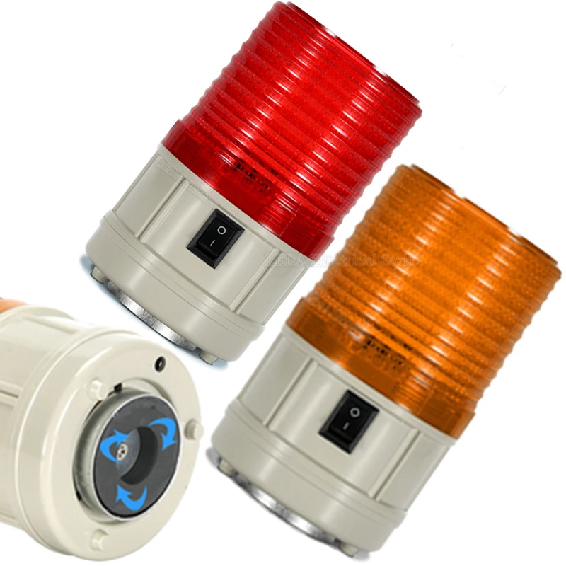 

1Pcs N-5088 Magnet Mounting Base No. 5 Dry Battery Warning Light, LED Strobe Signal Post Office Alarm Lamp N-5088J