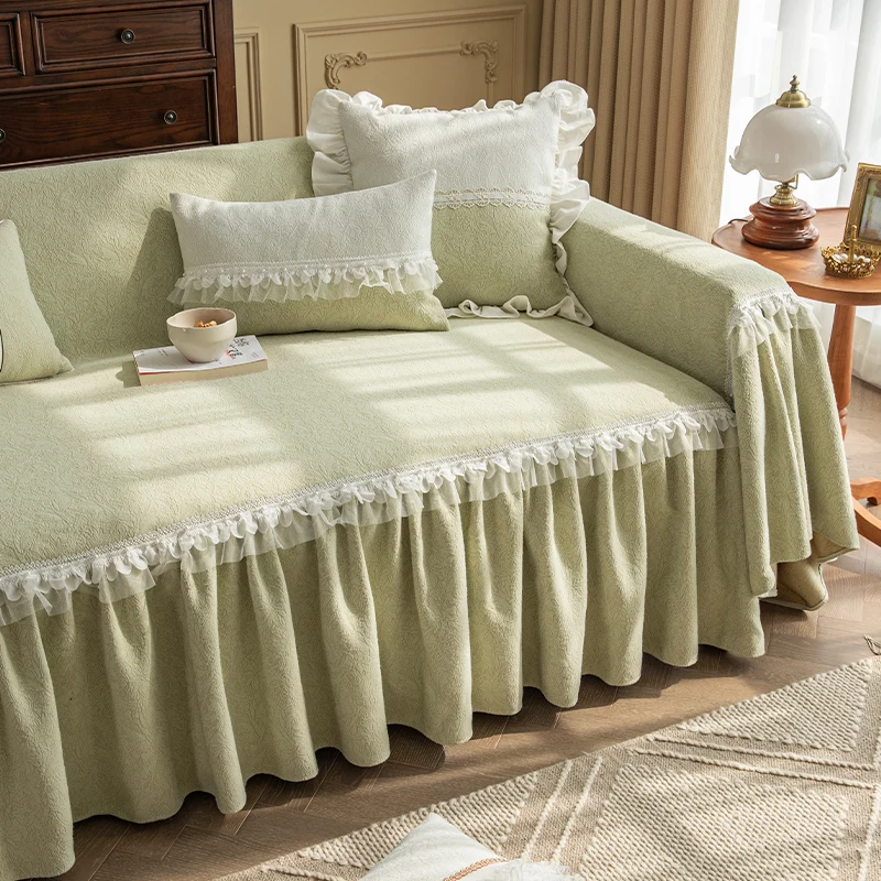 

French light luxury and senior sense of sofa cover all-inclusive four seasons universal sofa cover cover concubine sofa cushion