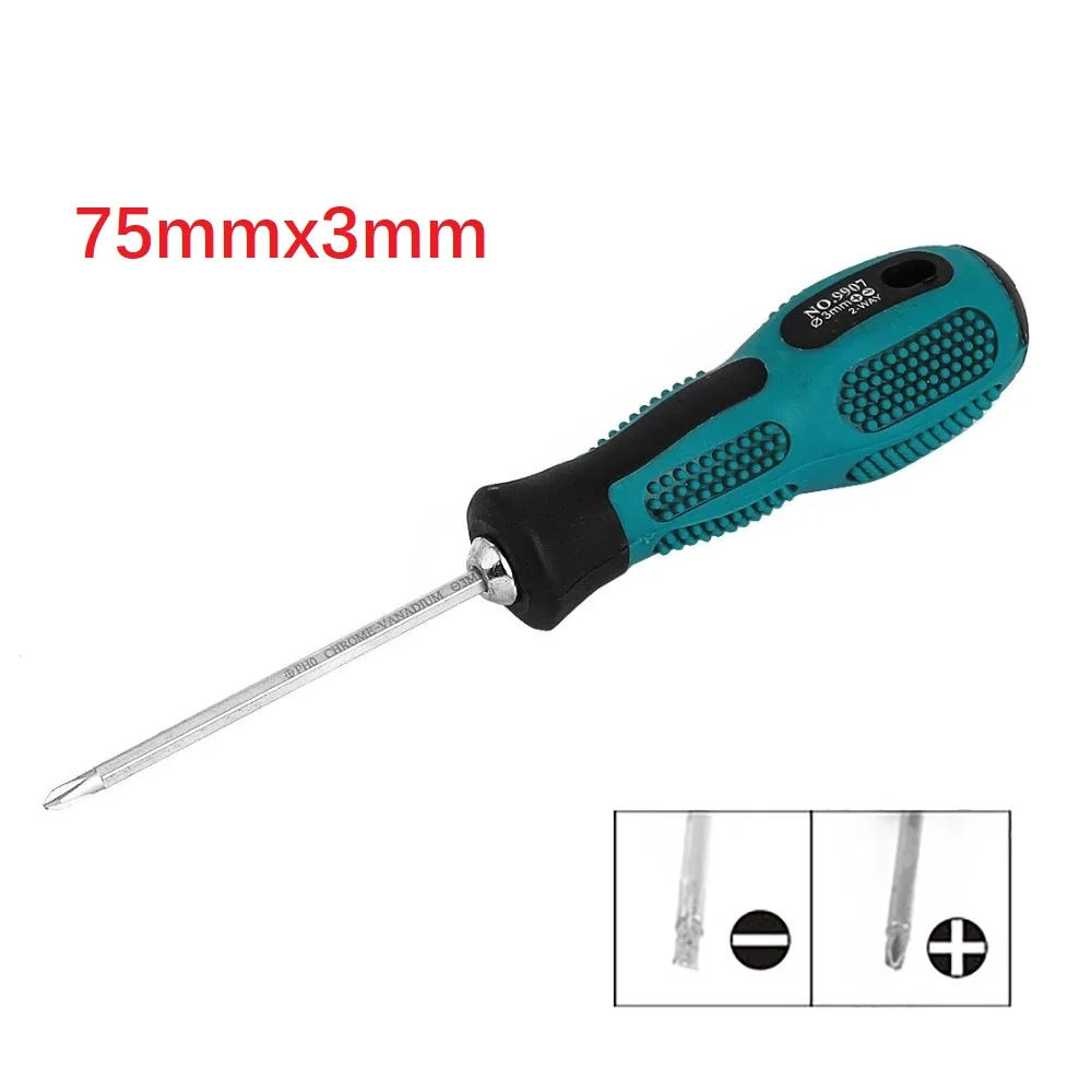 

1pc Dual-Use 2 In 1 Slotted Cross Screwdriver Handle Bolt Driver Screwdriver 3x75mm For Bolt Driver Screw Removal Hand Tools
