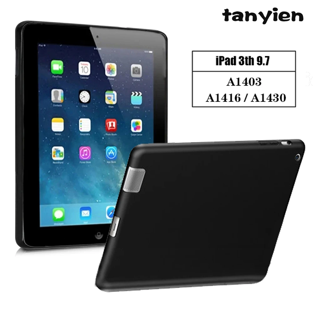 

Чехол для планшета Apple iPad 3, 2012 дюйма, A1403, A1416, A1430 3-го поколения, гибкий мягкий силиконовый черный чехол-накладка