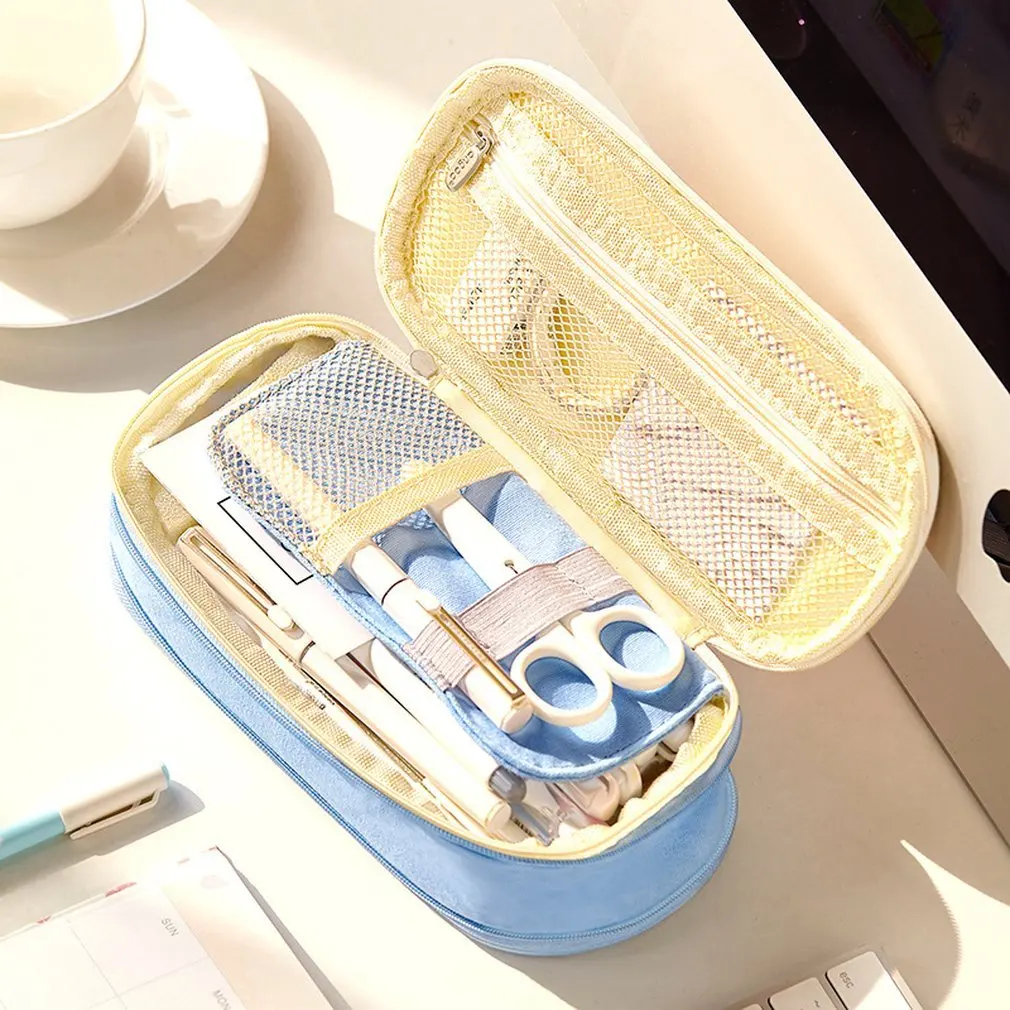 

Simple Primary School Junior High School Student Stationery Bag Pencil Case Girl Large Capacity Pencil Case Pencil Case