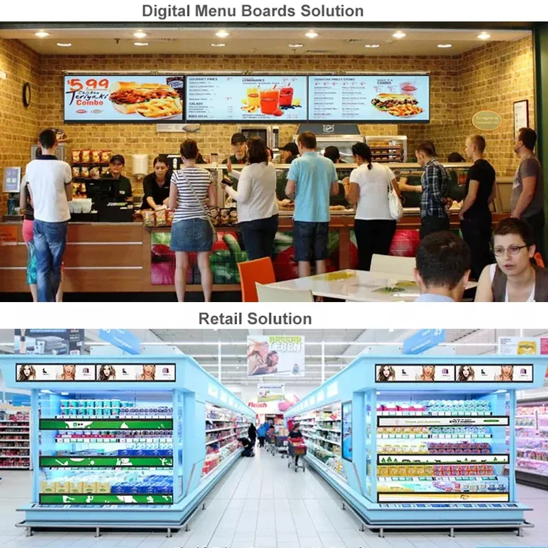 28-дюймовый небольшой рекламный экран на заказ для торгового центра