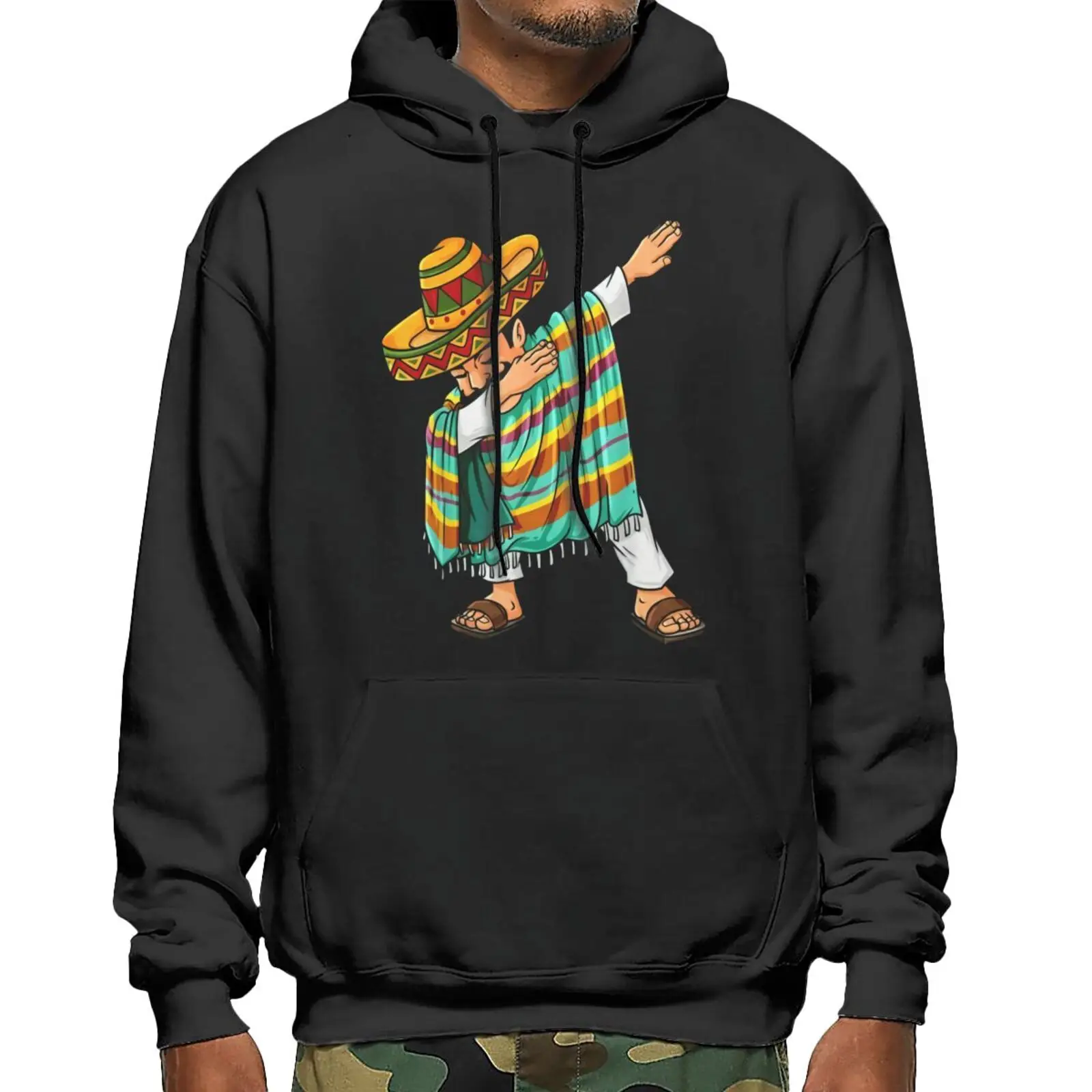 

Cinco De Mayo Dabbing Poncho Sombrero 4840 Hoodie Women's Sweatshirt Hoodie Korea Sweat Harajuku Hooded Zip-Up Hoodie Oversize