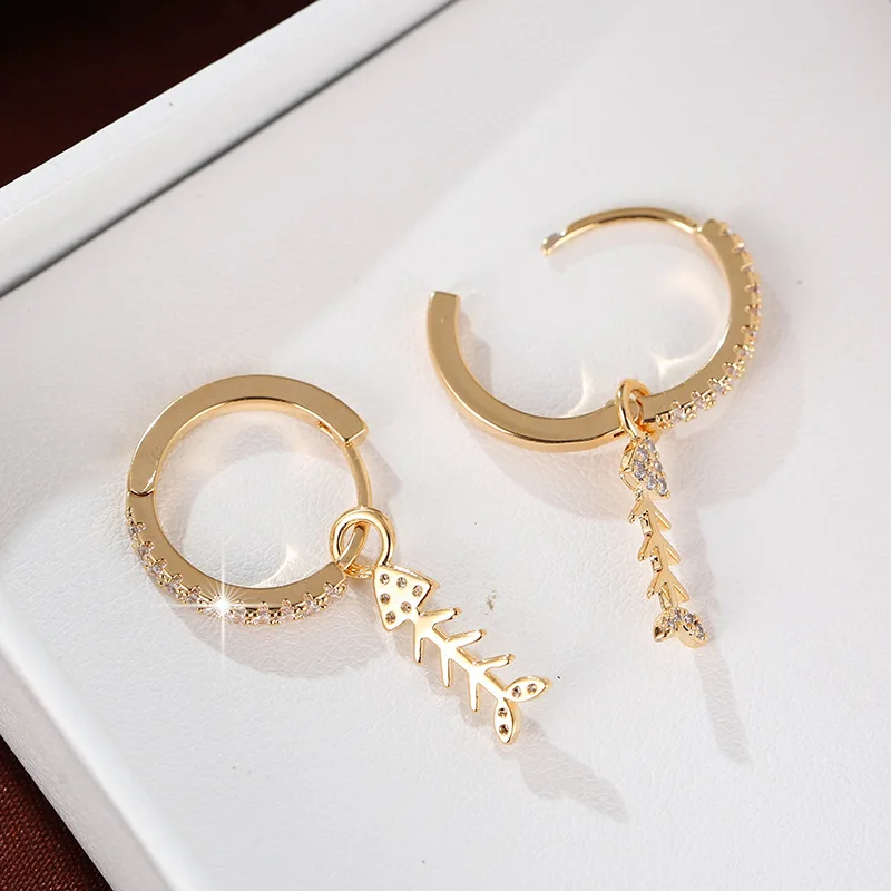 Серьги Fishbone дизайнерские красные французские простые серьги новые модные