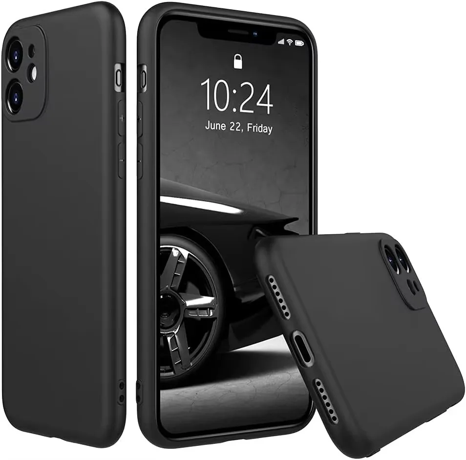 Черный противоударный силиконовый чехол из ТПУ для телефона Iphone 15 14 13 12 Pro 11 Max X Xs XR