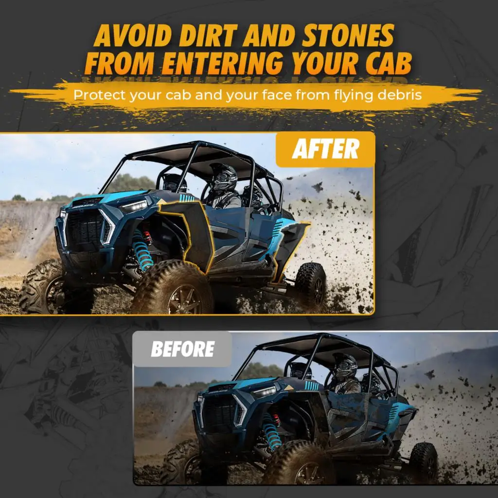 Для Polaris RZR XP 4 Turbo S 2016 + для 1000 2014 UTV супер расширенные Брызговики крыла