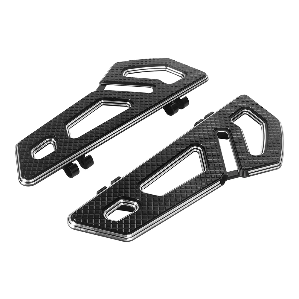 

Передние доски для пола водителя мотоцикла, доски для ног с ЧПУ, алюминий для Harley Touring Road King Softail Dyna FLD