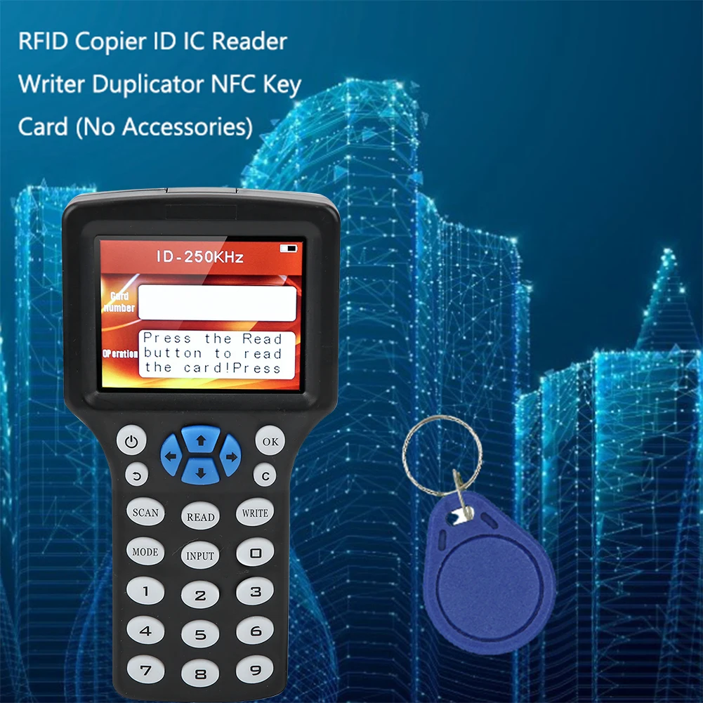 

RFID/NFC Access Card Replicator HID-125KHZ ID Keyfobs Programmer Reader Portable Supplies Blank Card Key Chain for Elevator Card