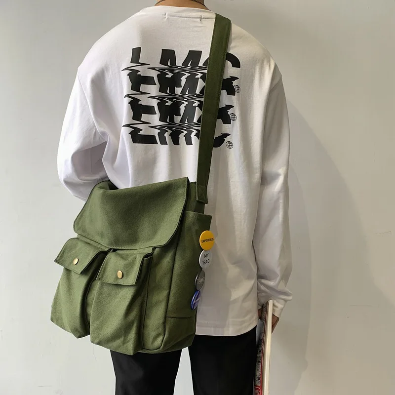 Xiaomi Thickened Canvas Shoulder Bag Student Postman Female Wear-resistant Canvas Bag Crossbody Bags Handbags For Women