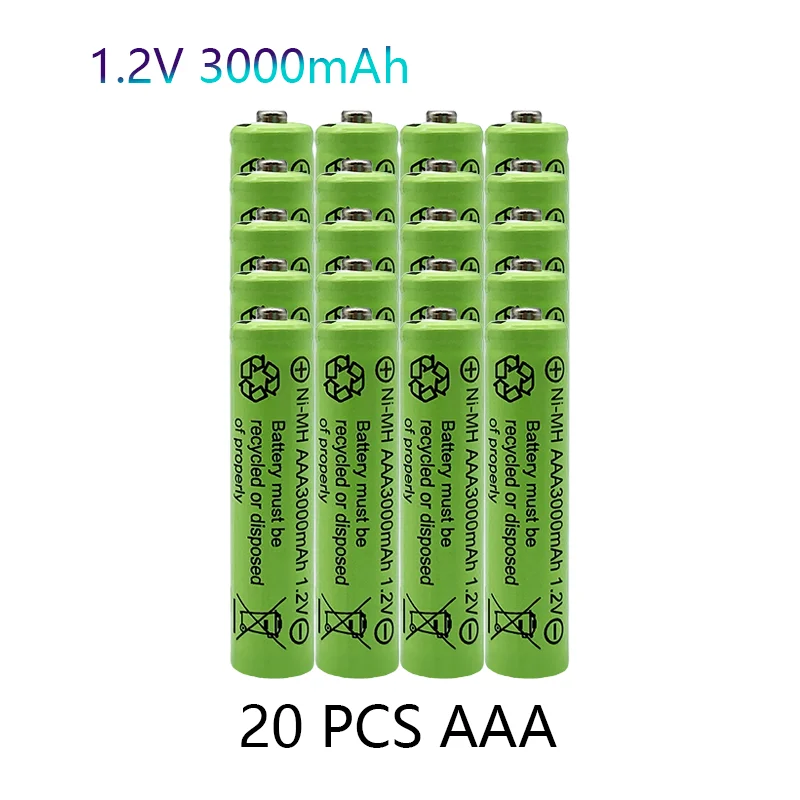 

1.2v NI-MH AAA Batteries 3000mAh Rechargeable nimh Battery 1.2V Ni-Mh aaa For Electric remote Control car Toy RC ues