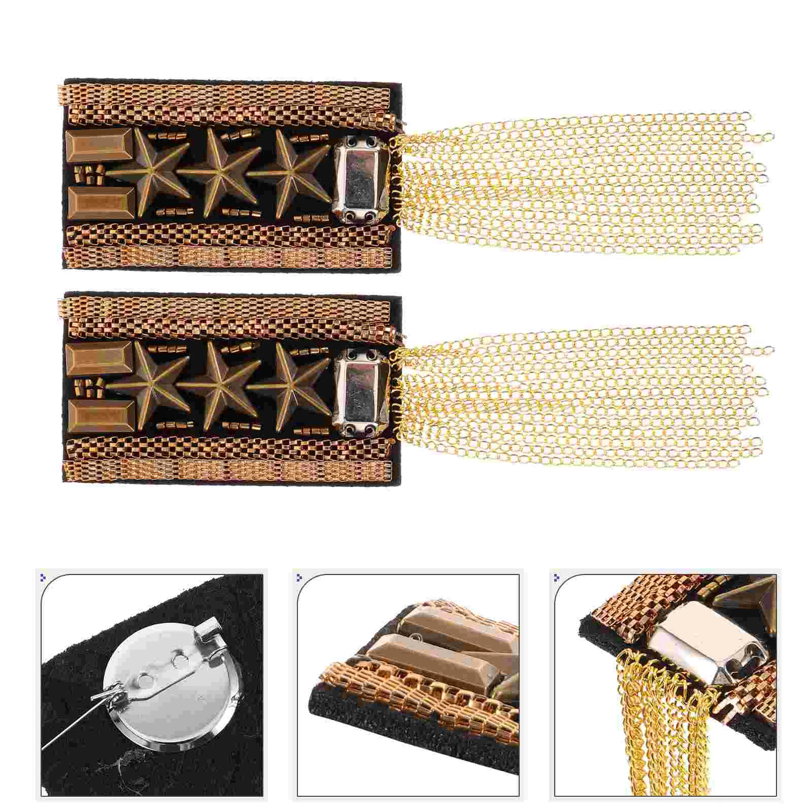 

Room Accessories Fringe Vintage Shoulder Epaulettes Suit Epaulets Jewelry Decorative Miss