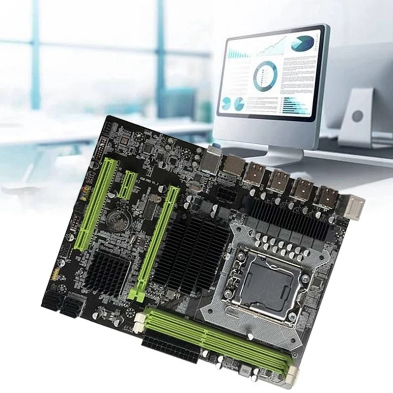

Материнская плата X58 LGA1366 с поддержкой процессора XEON серии X5650 X5670 с процессором X5670 + кабель переключателя + термоподушка