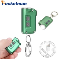 mini led flashlight with keychain pocket sized work light emergency light usb rechargeable mini torch small flash light