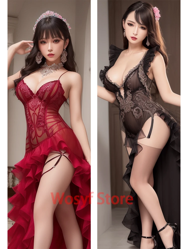

Dakimakura Anime Delusion Case flamenco dress Double-sided Print Life-size Hugging Body Pillow Gifts