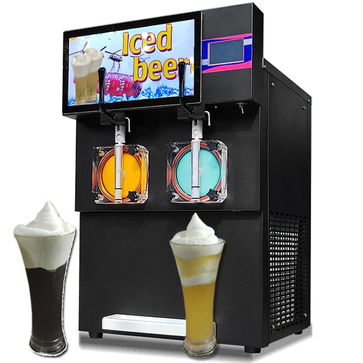 

Commercial Juice Dispenser Frozen Yogurt Slush Machine Fried Ice Cream /iced Coffee Beer Snow Top Cap Casnacks