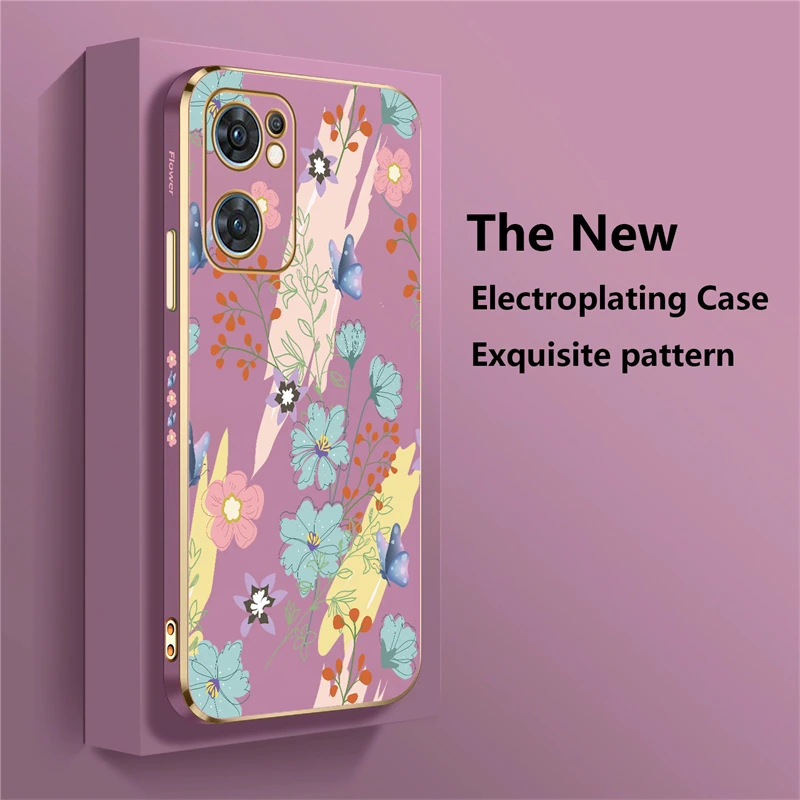 Чехол-накладка с рисунком цветов для OPPO Find X5 Lite X3 X2 NEO F11 F5 F7 F9 F17 Pro F15 F19 F23 F21 F1S