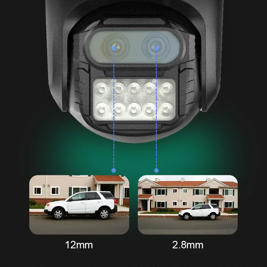 Продажа KERUI 8MP 4K PTZ IP камера для наружного применения с двумя объективами 8X Zoom скоростная купольная камера с противоугонной сиренной сигнализацией Ai ...