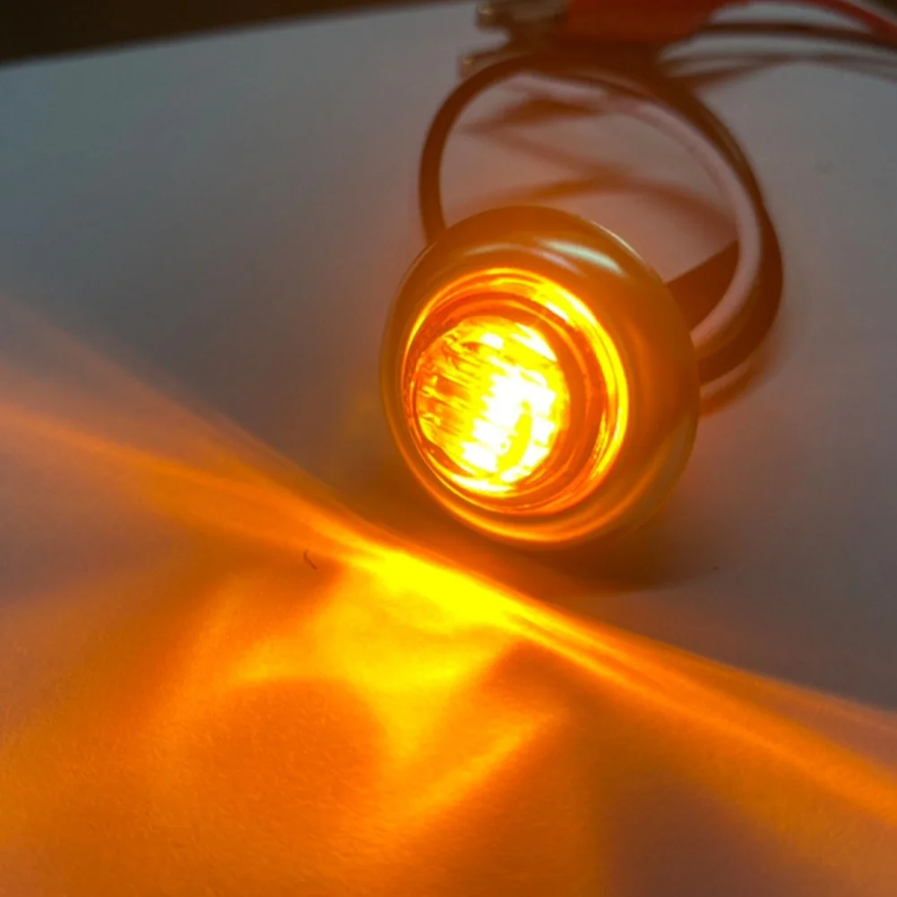 10 Stück 12V Runde 3-LED-Seitenmarkierungsleuchten mit Edelstahl 304 Zierringblende für LKW, Anhänger, Boot – Detail 7