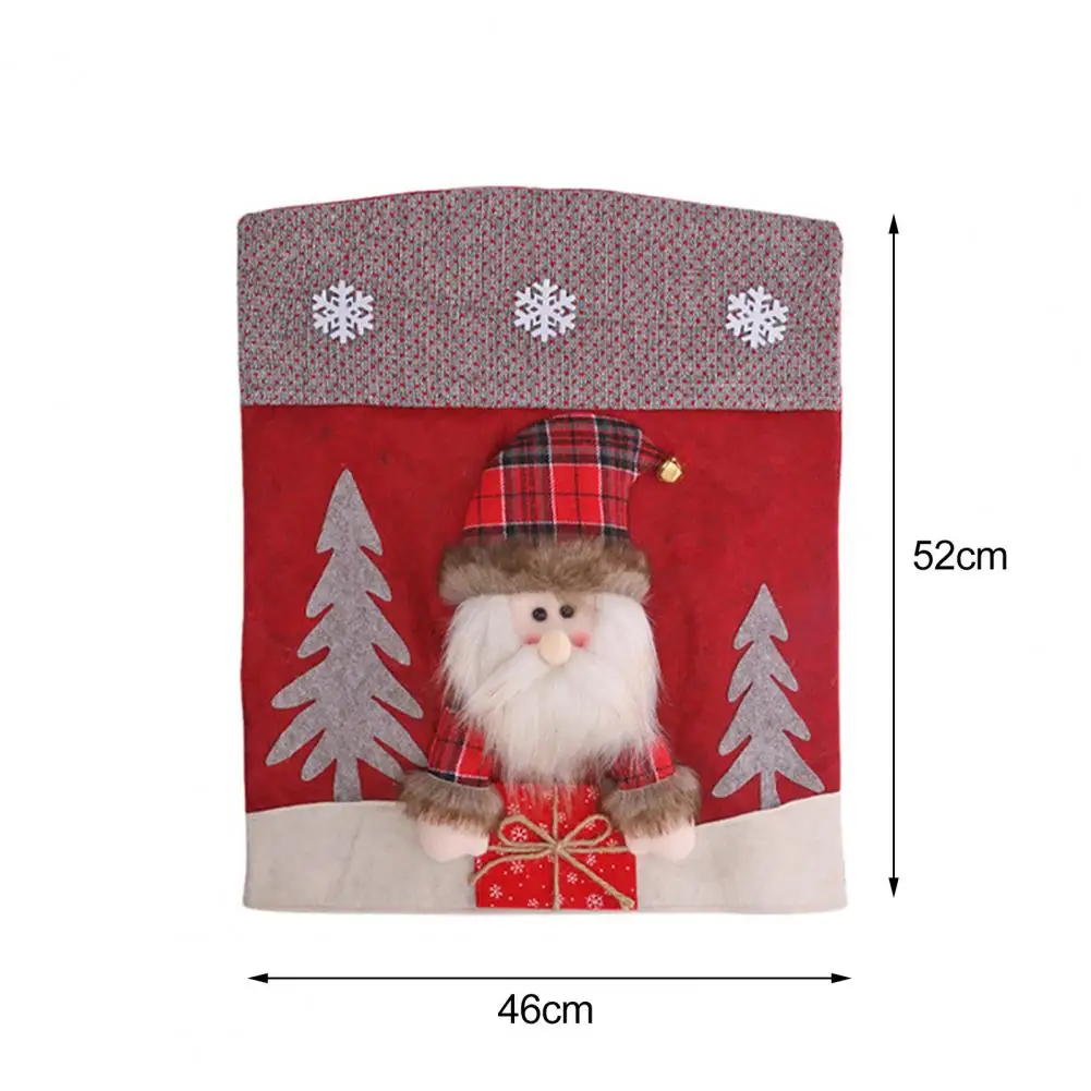 

Cute Chair Sleeve Portable Chair Cover Santa Claus Dust-Proof Doll Christmas Chair Cover Decorate