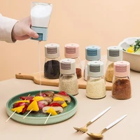 household metering seasoning bottle press type scientific quantitative 0 5g salt control salt tank black pepper glass jar boxes