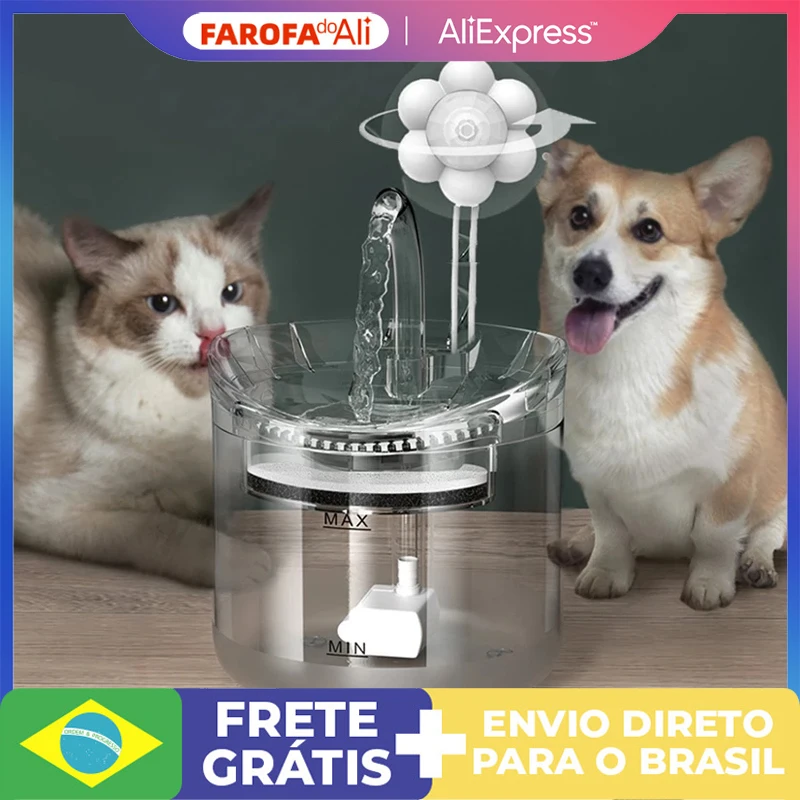 

2L Transparent Intelligent Cat Water Fountain With Faucet Dog Water Dispenser Drinker Pet Drinking Filters Feeder Motion Sensor